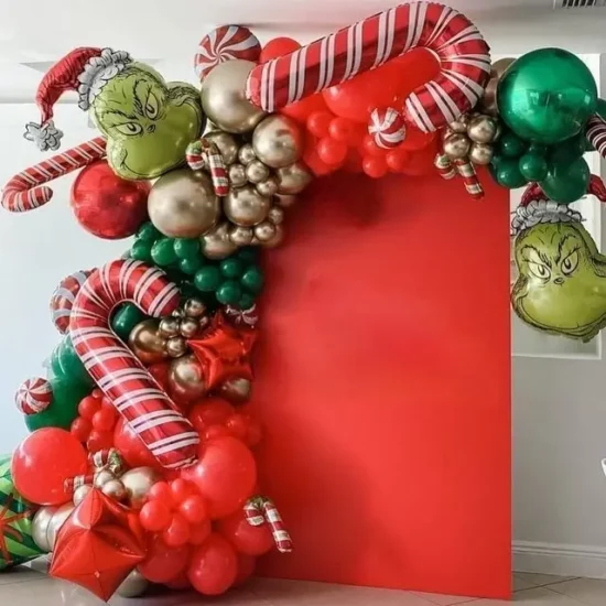 decoracion navideña con globos