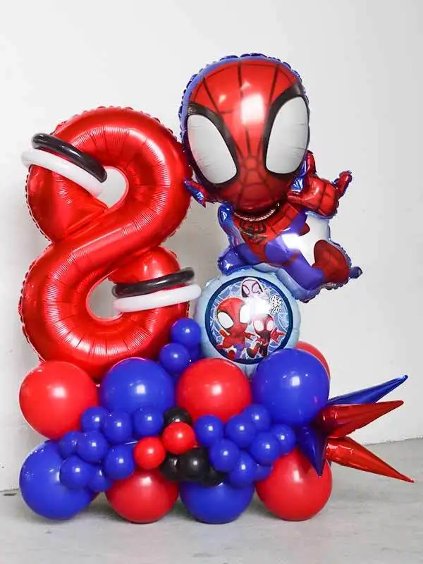 arreglo de globos spiderman