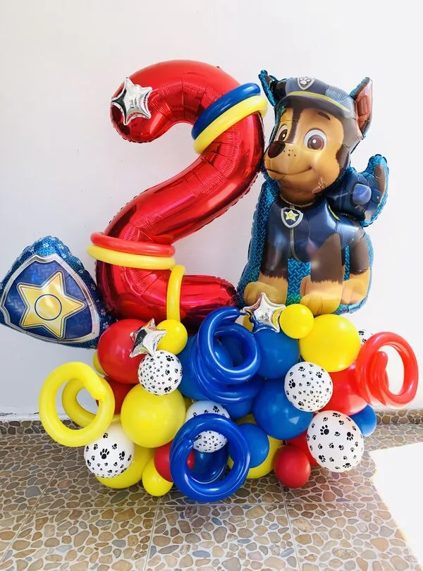 bouquet de globos para niños paw patrol